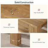 Tribesigns 6.5 ft Conference Table, 78.74-Inch Narrow Long Rectangular Conference Room Table for 6-8 People, Business Furniture Boardroom Desk for Office Meeting Seminar, Brown Tribesigns