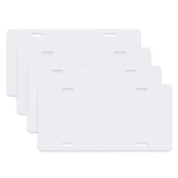 nomiou 4PCS Blank Metal Automotive License Plate Plates Tag for Custom Design Work (White) nomiou