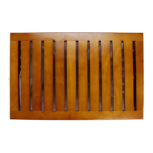 Oceanstar Solid Wood Spa Laundry Hamper 24.75 in high x 20 in Wide x 13.25 in deep, Brown Oceanstar