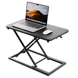 Hoodutric Standing Desk Converter Height Adjustable, Sit to Stand up Desk Riser Computer Workstation use in Laptop and Single Monitor Ergonomic Desktop Workstation for Home Office - Black Hoodutric