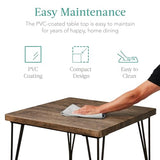 Best Choice Products 3-Piece Dining Set Modern Dining Table Set, Metal and Wood Square Dining Table for Kitchen, Dining Room, Dinette, Breakfast Nook w/ 2 Chairs - Dark Brown Best Choice Products