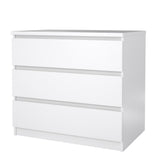Furnifact White 3 Drawer Dresser – Modern 3 Drawer Dresser for Bedroom, Closet, or Entryway – Sleek and Functional Three Drawer Unit for Compact Storage Furnifact