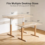 Fromann Dual Motor Standing Desk Frame, Electric Height Adjustable Desk Legs, Stand up Desk Base for Home Office Workstation, 270 lbs Weight Capacity, Max 36'' x 84'' Desktop, White Frame Only Fromann