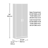 Sauder Storage Cabinet, White Finish Sauder