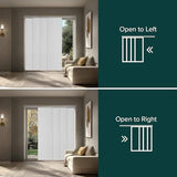CHICOLOGY Sliding Door Blinds , Blinds for Sliding Glass Doors ,Room Divider , Vertical Blinds for Patio Doors , Sliding Glass Door Blinds Movie Night White (Blackout) W:46-86 x H: 0-96 inch CHICOLOGY