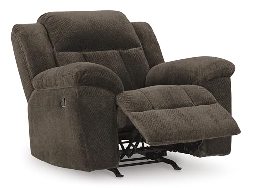 Signature Design by Ashley Frohn Urban Manual Rocker Recliner with Pillow-Top Arms, Dark Brown Signature Design by Ashley