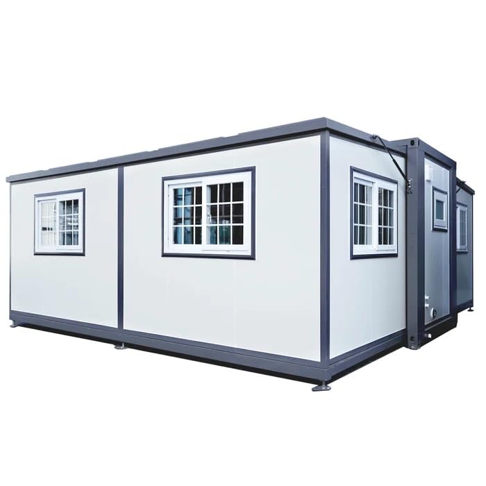 Zolyndo Portable Prefabricated tiny home 13x20ft, Mobile Expandable Plastic Prefab House for Hotel, Booth, Office, Guard House, Shop, Villa, Warehouse, Workshop (with Restroom) - WoodArtSupply