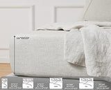 100% Linen Sheets Twin Linen Bedding 100% French Natural Flax with Stone Washed 16 Inch Deep Pocket Ultra Breathable (1 Flat, 1 Fitted Sheet and 1 Pillowcase Natural Linen Twin) Berklan