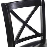 Linon Home Dcor Black X Back Counter Stool, 16" W x 17.91" D x 37.01" H Linon