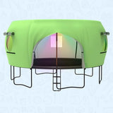 Gardenature 14FT Trampoline Tent for Kids(Tent Only),Fit for 8 Curved Poles Round Trampoline, Trampolien Shade Cover, Trampolien Accessories,Anti-Tear, Green Gardenature