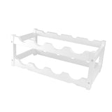 SHOWERORO Wood Wine Bottle Stand Wine Rack Decoration Wine Stand Countertop Wine Organizer Wine Storage Rack Wine Bottle Organizer Wine Rack Stand Wooden White Display Stand Vertical SHOWERORO