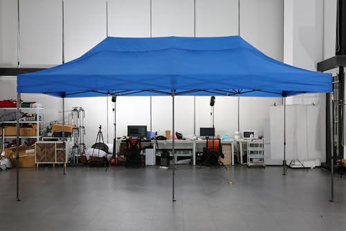 COBIZI 10x20 Pop Up Canopy Without Sidewall,Heavy Duty Canopy UPF 50+ All Season Wind Waterproof Commercial Outdoor Wedding Party Tents for Parties Canopy Gazebo with Roller Bag(10 x 20 ft Black) COBIZI