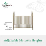 Little Seeds Piper Upholstered Metal Crib, Gold Little Seeds