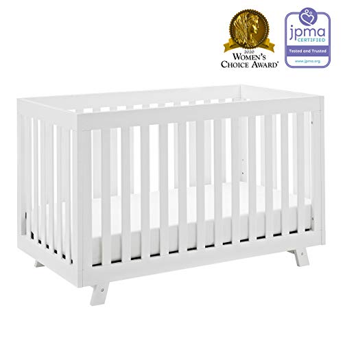 Storkcraft Beckett Convertible Crib (White) – Converts from Baby Crib to Toddler Bed and Daybed, Fits Standard Full-Size Crib Mattress, Adjustable Mattress Support Base - WoodArtSupply