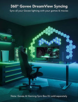 Govee RGBIC Gaming Lights, 10ft Neon Rope Lights Soft Lighting for Gaming Desks, LED Strip Lights Syncing with Razer Chroma, Support Cutting, Smart App Control, Music Sync, Adapter (Only 2.4G Wi-Fi) Govee