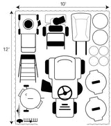 Scotts 10' x 12' Outdoor Lockable Water-Resistant Steel Storage Shed Building with Tool Hanger and Gable Roof, Green Scotts