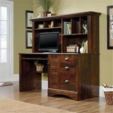 Pemberly Row Computer Desk and Hutch with CPU Storage and Keyboard Drawer, Curado Cherry Pemberly Row