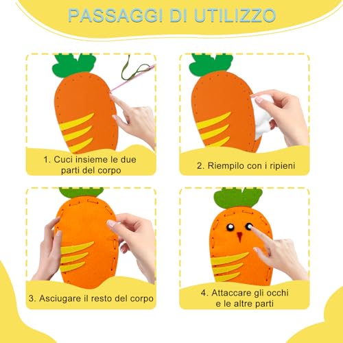 LURVUO DIY Doll Sewing Toys, Animal Sewing Kit for Kids Beginner Arts & Crafts Felt Sewing Craft Kits Educational Toys Sewing Kit for Kids Boys Girls Childrens DIY Crafting and Sewing LURVUO