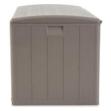 Plastic Development Group 130 Gallon Multipurpose Outdoor Backyard Patio Storage Deck Box Container with Soft Close Lid, Gray Plastic Development Group