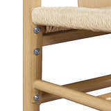 Yaheetech Weave Dining Chairs Weave Arm Chairs Set of 4 Mid-Century Modern Chair Dining Room Chairs Metal Frame Accent Chair Rattan Dining Chairs Weave Hemp Seat, Wood Color Yaheetech