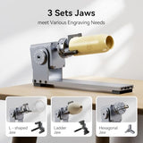 Longer RAY5 20W Laser Engraver with Air Assist Kit,4-in-1 Rotary Roller, and 16 Pcs Raiser, High Precision Laser Cutter and Engraver for Wood, Metal, Acrylic, Cylindrical Objects, Tumblers Longer