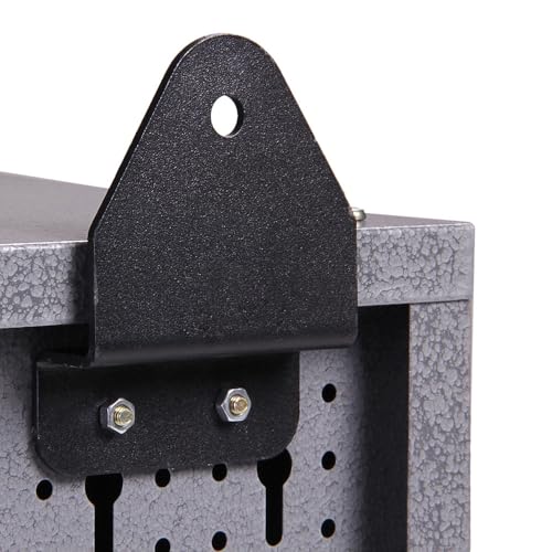 JZD Steel Garage Wall Mounted Tool Cabinet, Black & Grey JZD