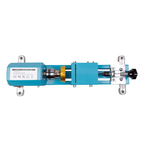 BACHIN Mini Lathe Wood Lathe Machine Multi-Purpose Type Lathe with Wood Lathe Milling Accessories, for Wood Polishing, Grinding, Cutting and Milling ，2.76 in x 6.3 in, 24VDC 96W，7 Speeds BACHIN