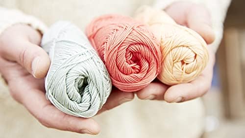 [ Set of 2 Skeins ] SMC Catania Originals 100% Mercerized Cotton Yarn, Total 3.52 Oz. Each 1.76 Oz (50g) / 136 Yrds (125 m) Amigurumi Yarn Fine-Sport 2 (130 Cream) Generic