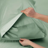 Bedsure Queen Sheet Set, Rayon Derived from Bamboo, Cooling Sheets, Breathable & Soft, Deep Pocket Up to 16 Inches, Hotel Luxury Silky Bedding for Hot Sleepers, Sage Green Bedsure