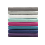 Comfort Spaces Microfiber Set 14" Deep Pocket, Wrinkle Resistant All Around Elastic-Year-Round Cozy Bedding Sheet, Matching Pillow Cases,4pieces, Twin, Light Gray,CS20-0119 Comfort Spaces