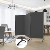 Kecreque 3 Panel Room Divider 6 Ft Folding Screen Room Dividers with 4 Curved Metal Feet Partition Wall Divider,Privacy Screens Portable Wall for Office,Bedrooms,Dining,Dorm,Grey Kecreque