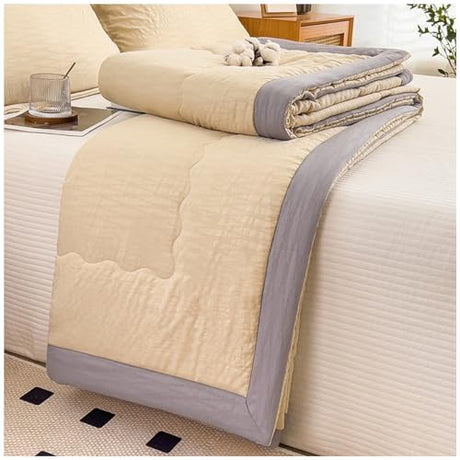 RDIAYDN Lightweight Summer Duvet, Soft and Breathable, Printed Quilt for Single Bed, Duvet for Summer, Thin and Light Summer Blanket (D, 200 x 230 cm) RDIAYDN