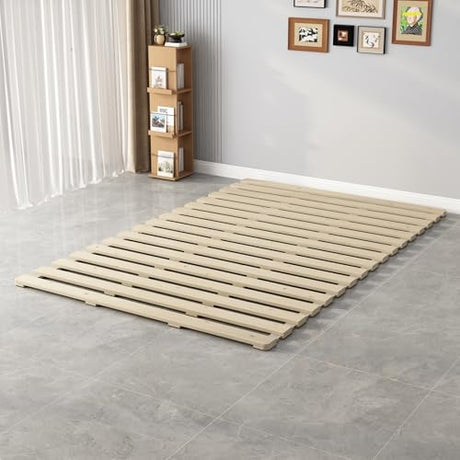 LOBOTOU Floor Bed Frame Japanese Futon Tatami Mat Breathable and Moisture-Proof, The Support Board Under The Mattress (Queen) LOBOTOU
