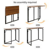 alawooder Folding Desk 30 Inch - Small Foldable Desk for Small Space Minimalist, Space Saving Collapsible Compact Desk Portable Table for Craft, Writing, Study and Work (No Assembly Required) alawooder