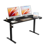 ERGOMAKER 55" Electric Standing Desk, Adjustable Height, Sit Stand Up Desk for Home Office & Computer Workstations, Memory Controller, Black ERGOMAKER