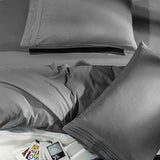 SONORO KATE Bed Sheet Set Super Soft Microfiber 1800 Thread Count Luxury Egyptian Sheets Fit 18-24 Inch Deep Pocket Mattress Wrinkle-6 Piece (Dark Grey, King) SONORO KATE