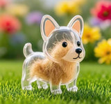 Dog Hair Collector Keychain Charm Memorial Storage Box, Transparent Bottle for Pet Hairs Keychain, Pets Fur Keepsake Keyring for Collecting Hair, Portable Pet Memory Capsule(2)