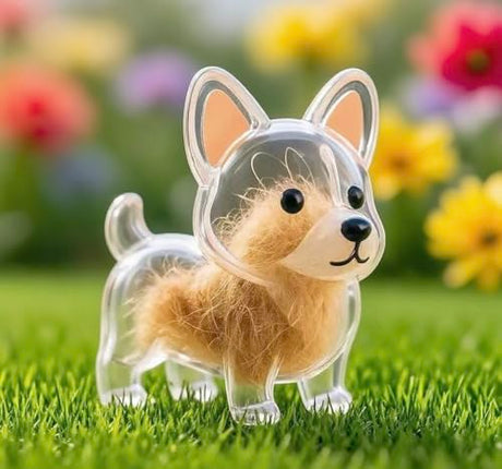 Dog Hair Collector Keychain Charm Memorial Storage Box, Transparent Bottle for Pet Hairs Keychain, Pets Fur Keepsake Keyring for Collecting Hair, Portable Pet Memory Capsule(2) EPMANN