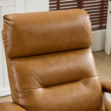 AEDI Genuine Leather Zero Gravity Power Recliner Chair with Triple-Motor System, Adjustable Headrest & Lumbar Support, USB & Type-C Charging,Camel