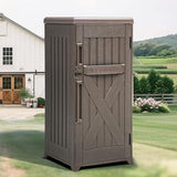 YITAHOME 60-Gallon Secure Package Delivery and Storage Box, Double-Wall Resin, Weatherproof, for Outdoor Use, Curbside or Porch, 8.5 Cubic Feet, Brown YITAHOME