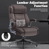 Large High Back Office Chair with Flip Arms- Executive Desk Chair with Locking Wheels, Adjustable Lumbar Support, Ergonomic Breathable Fabric Computer Chair Prevents Cats Scratching Xiuyu