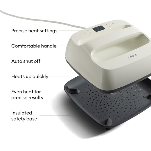 Cricut EasyPress® SE – 9 in x 9 in Heat Press - Heat Transfer Machine for T-Shirts, Tote Bags, Baby Clothes, Decor, & More - Easy to Use - Taupe Cricut