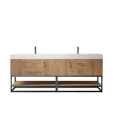 Vinnova Alistair Bathroom Vanity, 84 Inches, North American Oak VINNOVA