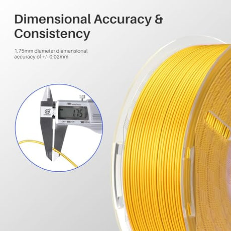 ELEGOO Silk PLA Filament 1.75mm Gold & Silver 2KG, 3D Printer Filament Dimensional Accuracy +/- 0.02mm, 2 Pack 1kg Spool(2.2lbs) 3D Printing Filament Fits for Most FDM 3D Printers ELEGOO