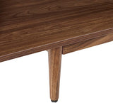 Crosley Furniture Liam Large Vinyl Record Storage TV Stand and Entertainment Center, Media Console, Walnut Crosley Furniture