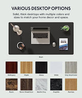 FLEXISPOT Standing Desk 48 x 30 Inches Height Adjustable Electric Sit Stand Home Office Desks Whole Piece Desk Board (Black Frame + Black top,2 Packages) FLEXISPOT