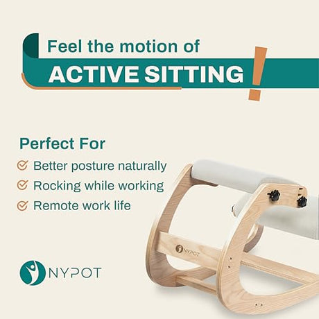 NYPOT Ergonomic Kneeling Chair with Adjustable Seats - Knee Chair for Posture Correction & Kneel Rocking Stool for Desk - Back Pain Relief for Home and Office, Supports 250 pounds - 5 Years Warranty NYPOT