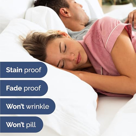 Twin Size 3 Piece Sheet Set - Comfy Breathable & Cooling Bed Sheets Set - Hotel Luxury Bedding for Women, Men, Kids, Teens, Boys & Girls - Deep Pockets, Ultra-Soft and Wrinkle Free - Oeko-Tex - White CGK Unlimited