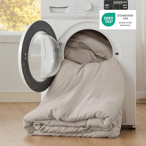 Bedsure Twin/Twin XL Comforter Set, Linen Soft Prewashed Bedding for All Seasons, 2 Pieces GentleSoft™ Bed Set, 1 Lightweight Comforter (68"x88") and 1 Pillowcase (20"x26") Bedsure