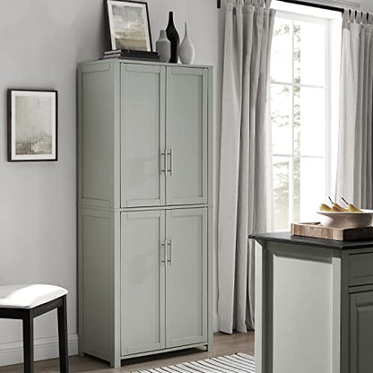 Crosley Furniture Savannah Tall Pantry, Gray - WoodArtSupply